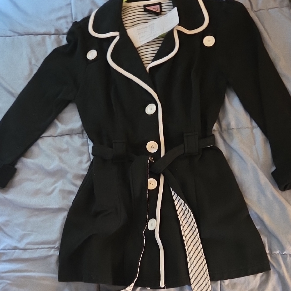 Women's Black Jacket with White Trim